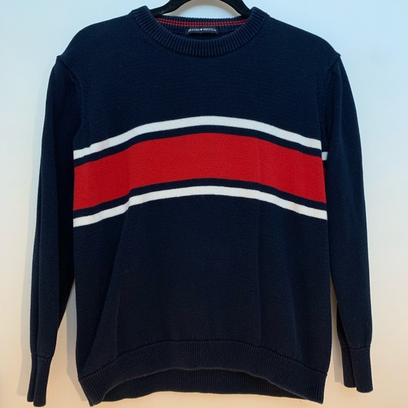 Brandy Melville Sweaters Brandy Melville Navy Blue Striped Sweater